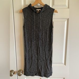 Hoodie midi dress stripes